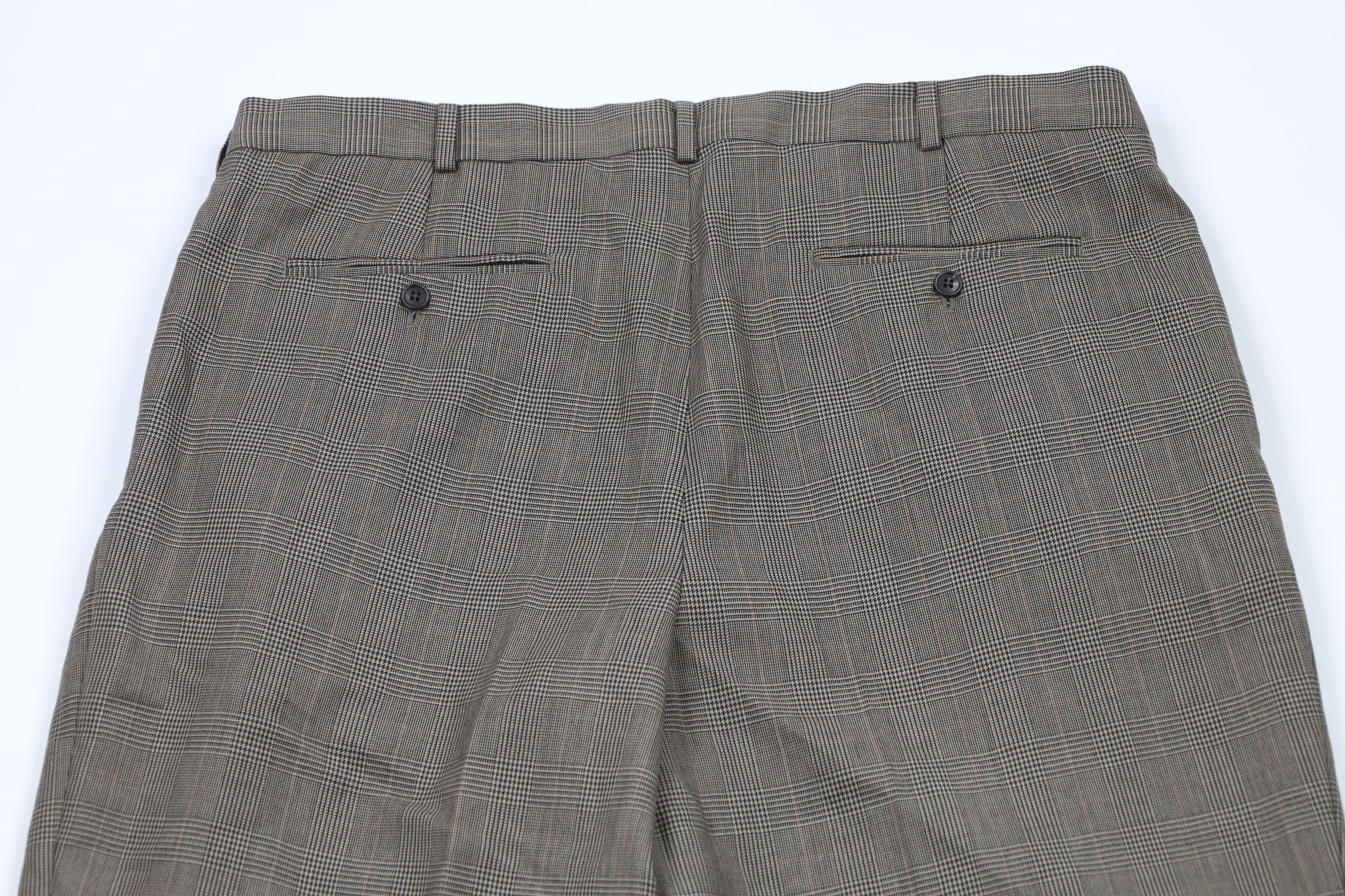 Lands' End × Vintage Vintage 90s Lands End Wide Leg Houndstooth Plaid Chino Pants Size US 40 / EU 56 - 10 Thumbnail