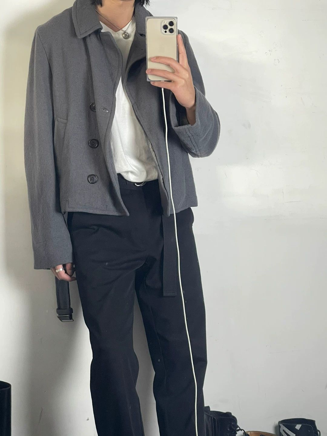 Ann Demeulemeester Short Belted Jacket by Ann Demeulemeester Size US L / EU 52-54 / 3 - 1 Thumbnail