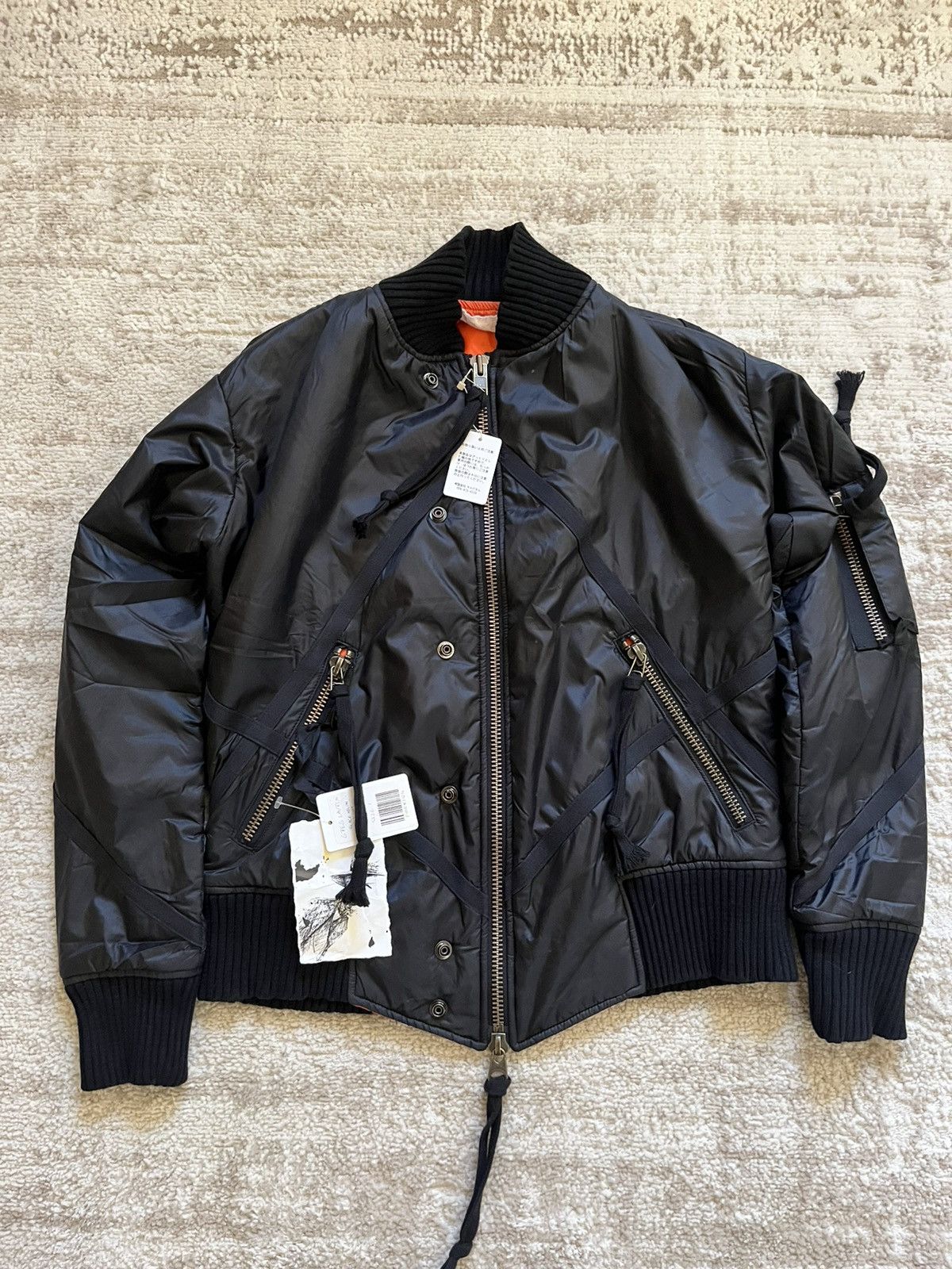 Greg Lauren Greg Lauren Black Nylon Flight Jacket Size US S / EU 44-46 / 1 - 7 Thumbnail