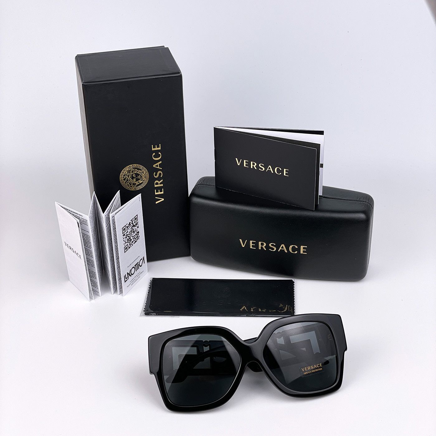 Versace NEW Versace Greca VE4402 GB1/87 Oversized Women Sunglasses Size ONE SIZE - 9 Thumbnail