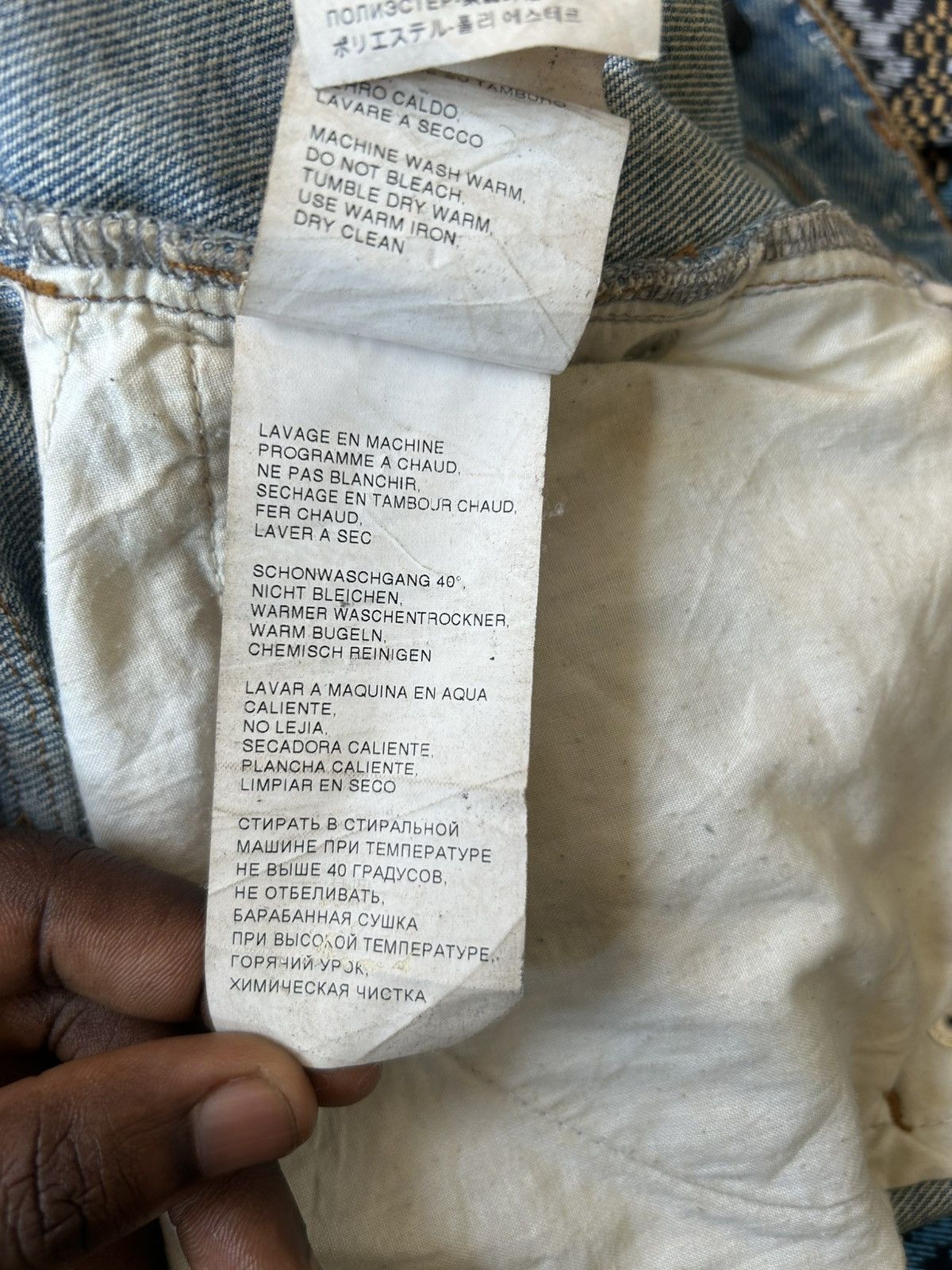 1017 ALYX 9SM MMW x 1017 Alyx 9SM Check Logo Cargo Denim Light Blue Size US 34 / EU 50 - 13 Thumbnail