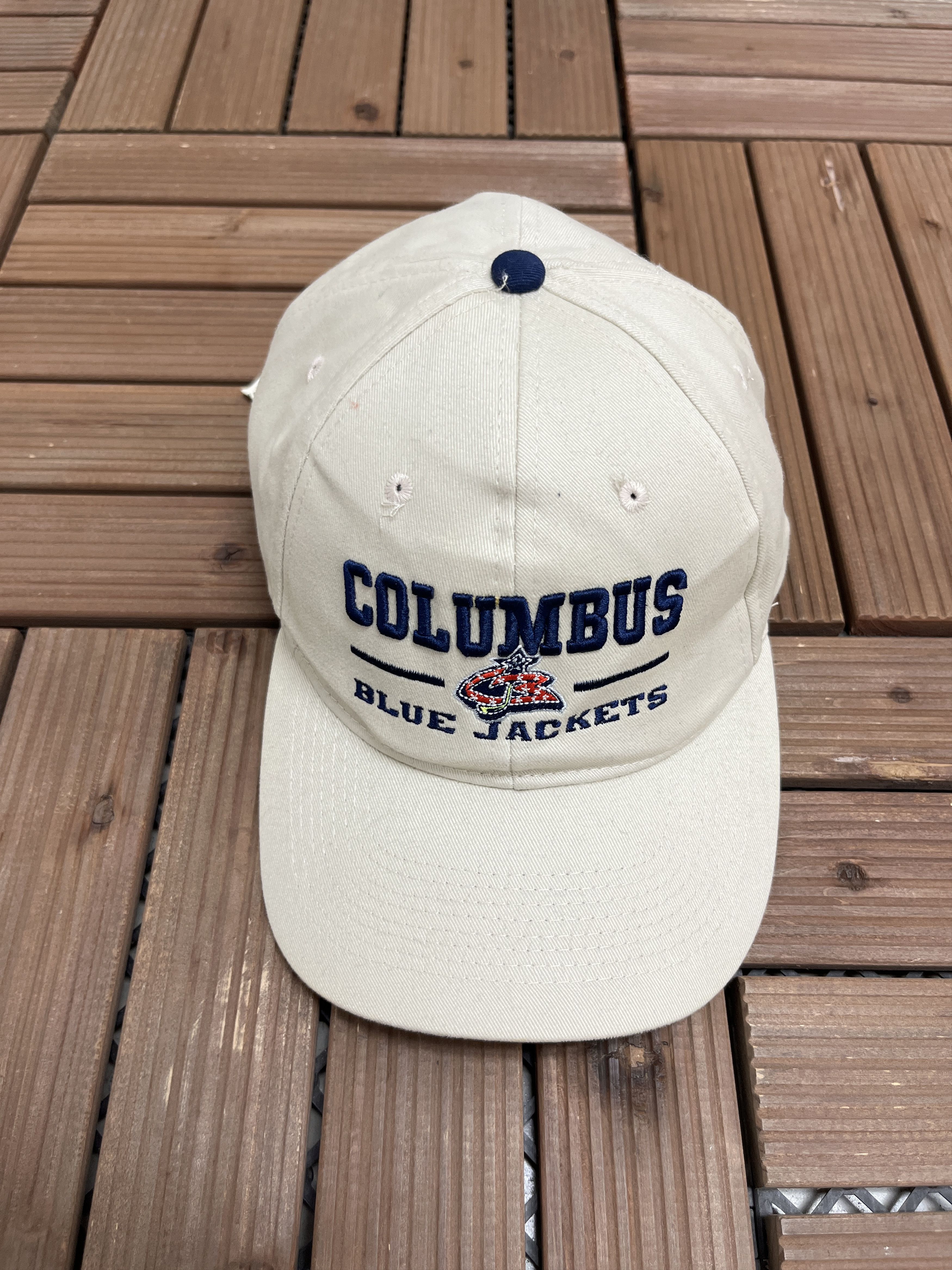 Vintage Columbus Blue Jackets Vintage Beige Hat Cap Size ONE SIZE - 2 Thumbnail
