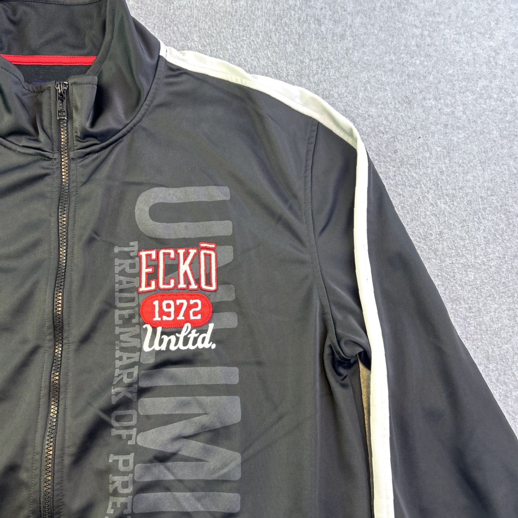 Ecko Unltd. Ecko Unltd Jacket Mens XL Black Red Full Zip Long Sleeve Casual Y2K Adult Size US XL / EU 56 / 4 - 6 Thumbnail