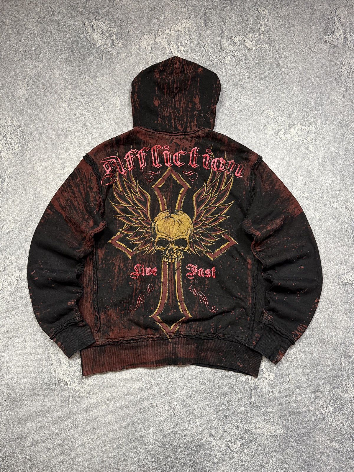 Affliction Vintage Affliction Reversible Zip Hoodie 00s USA Size US M / EU 48-50 / 2 - 1 Thumbnail