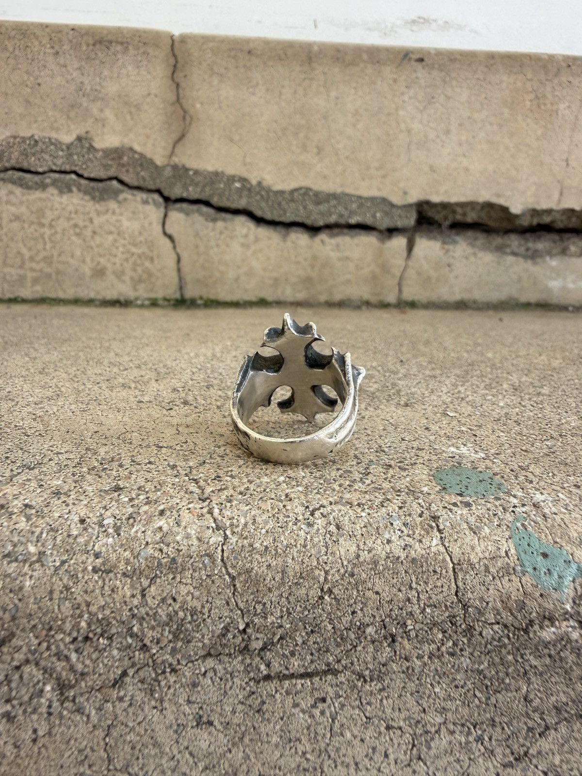 Sterling Silver Into The Fire - Gothic Cross Ring Size ONE SIZE - 3 Thumbnail