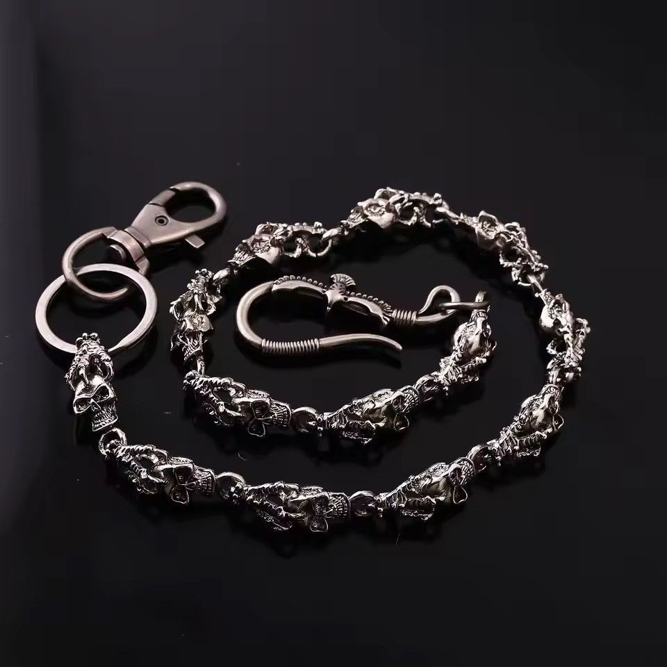 Vintage Goth Punk Heavy Waist Skull Wallet Chain Size ONE SIZE - 4 Thumbnail