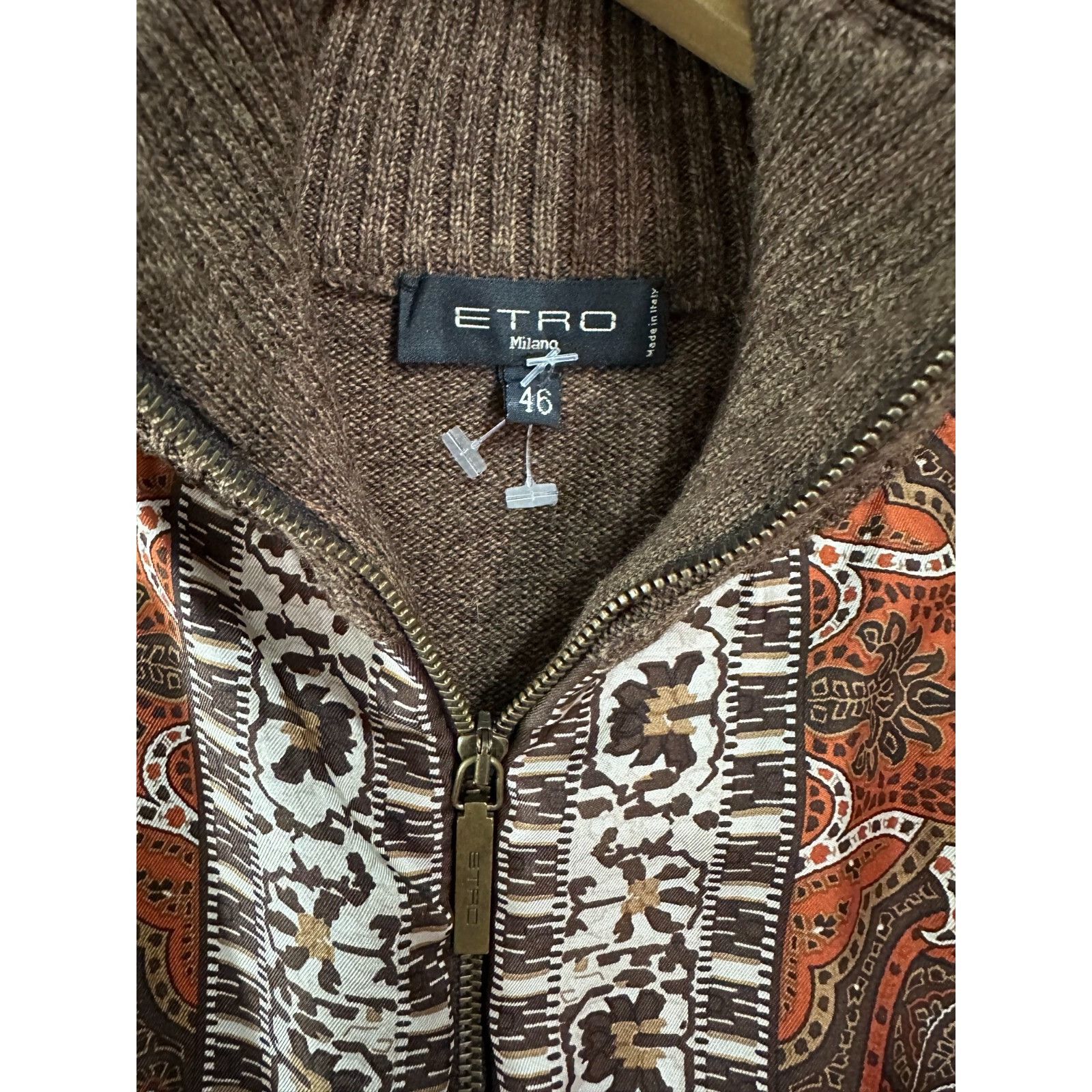 Etro Etro Milano wool silk paisley elbows patch lamb leather bomb Size US M / EU 48-50 / 2 - 2 Thumbnail