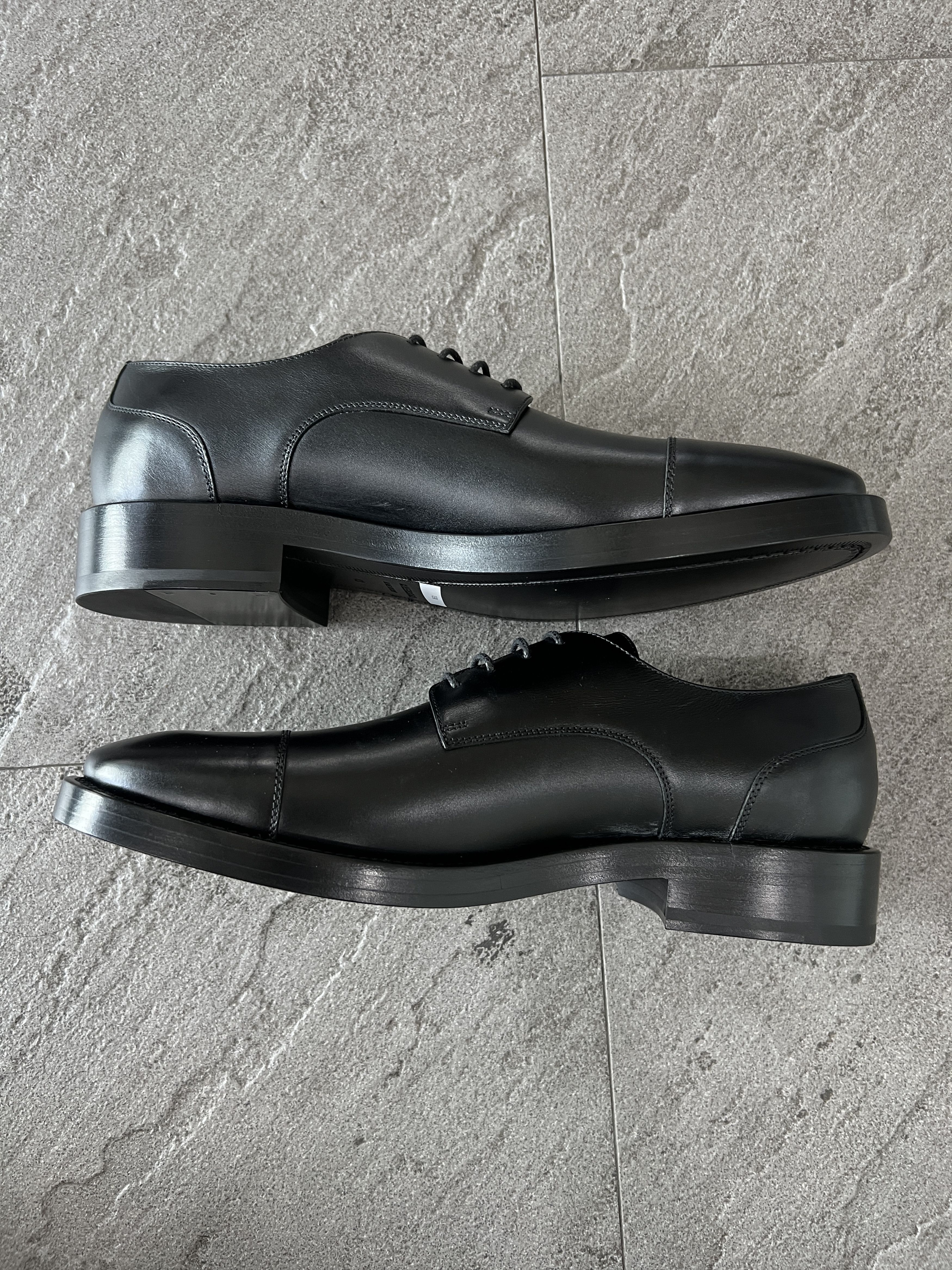 Balenciaga Balenciaga Black Leather Derby Shoes Logo Sole 43 Size US 10 / EU 43 - 6 Thumbnail