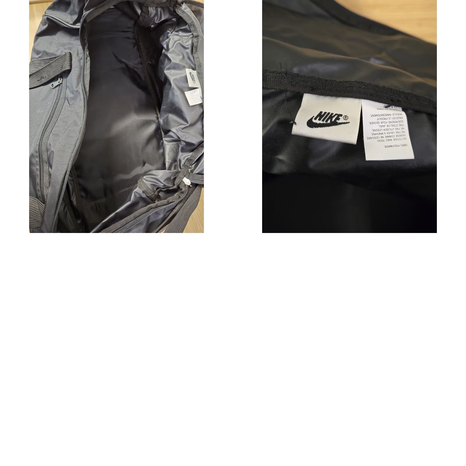 Nike VINTAGE Nike Gym Duffle Bag Black Medium Man Duffle Zip Nylon Embroidered Swoosh 90s Size ONE SIZE - 9 Thumbnail