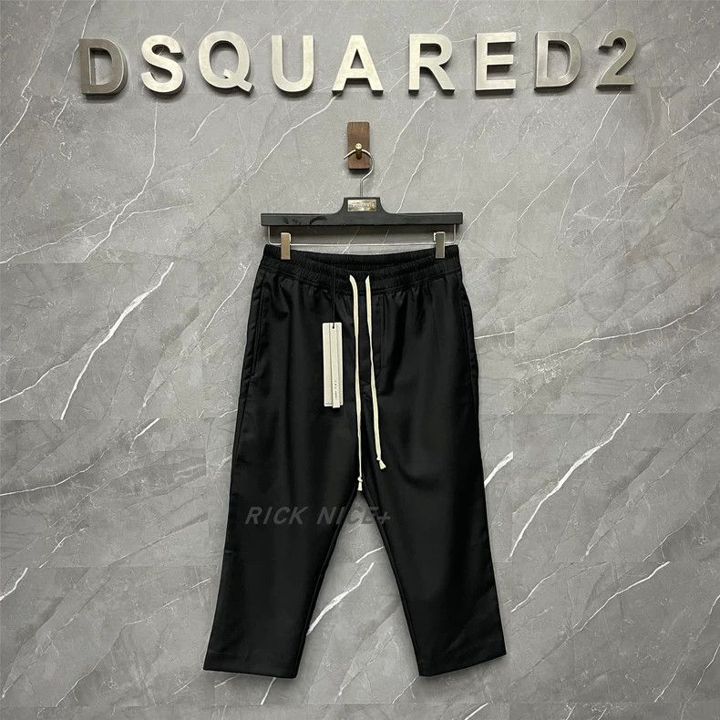 Rick Owens Rick Owens Men's Wool Cropped Casual Pants - dmc Size US 32 / EU 48 - 1 Thumbnail