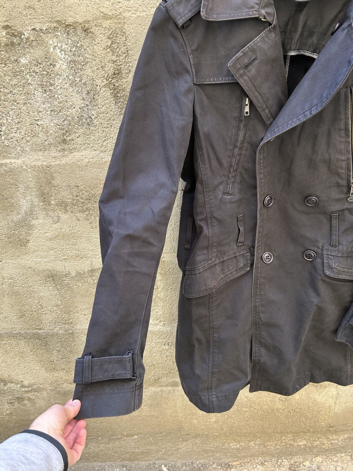 Diesel Diesel black Multipocket Zipper Trench Coat avant garde stil Size M / US 6-8 / IT 42-44 - 3 Thumbnail