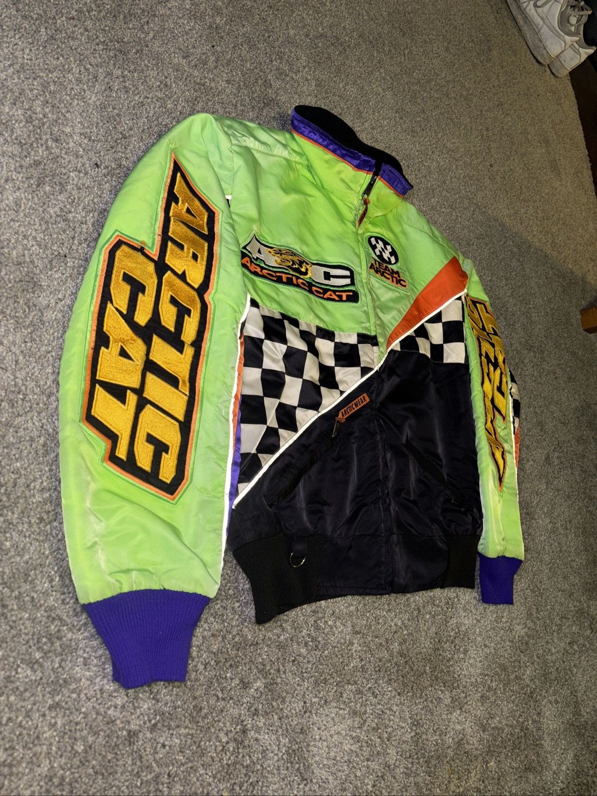 Vintage Arctic Cat 90s Mens Size S Team Arctic Racing Bomber Jacket Size US S / EU 44-46 / 1 - 3 Thumbnail
