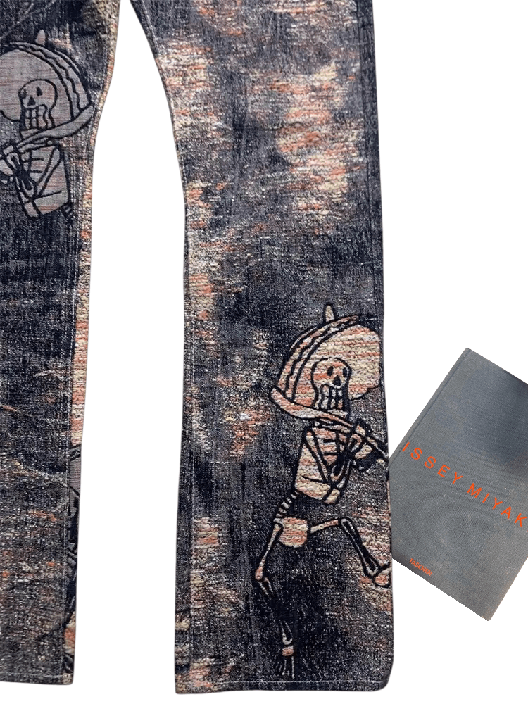 Issey Miyake 🫰RARE🫰 A POC Issey Miyake Boro Skeleton Denim Jeans Size US 32 / EU 48 - 1 Thumbnail