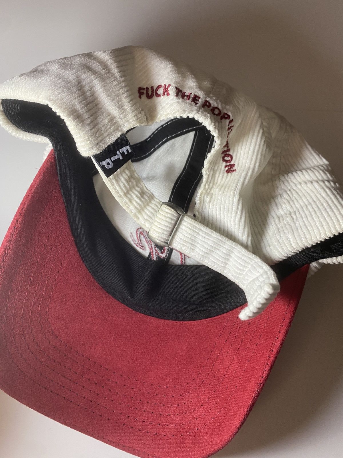 Fuck The Population FTP Corduroy Script Hat Size ONE SIZE - 5 Thumbnail