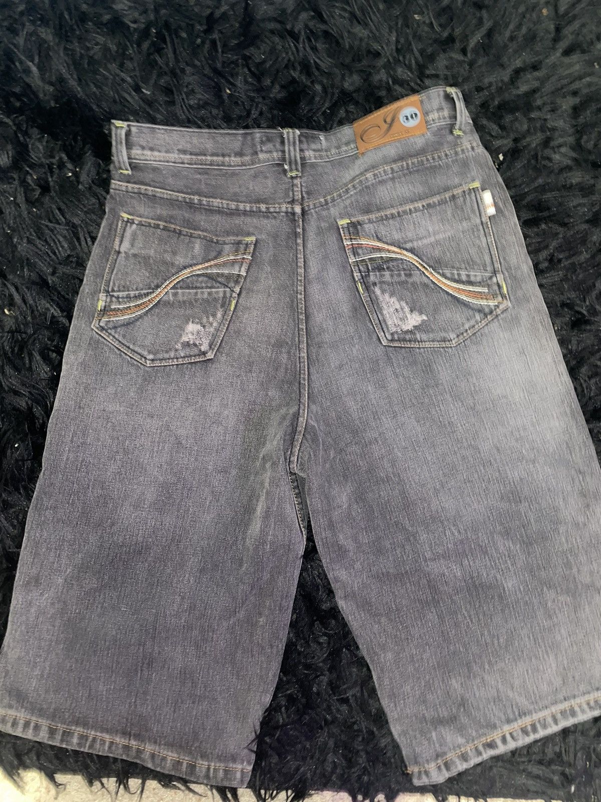 Vintage Vintage Indigo Black Denim Shorts Size US 36 / EU 52 - 2 Thumbnail