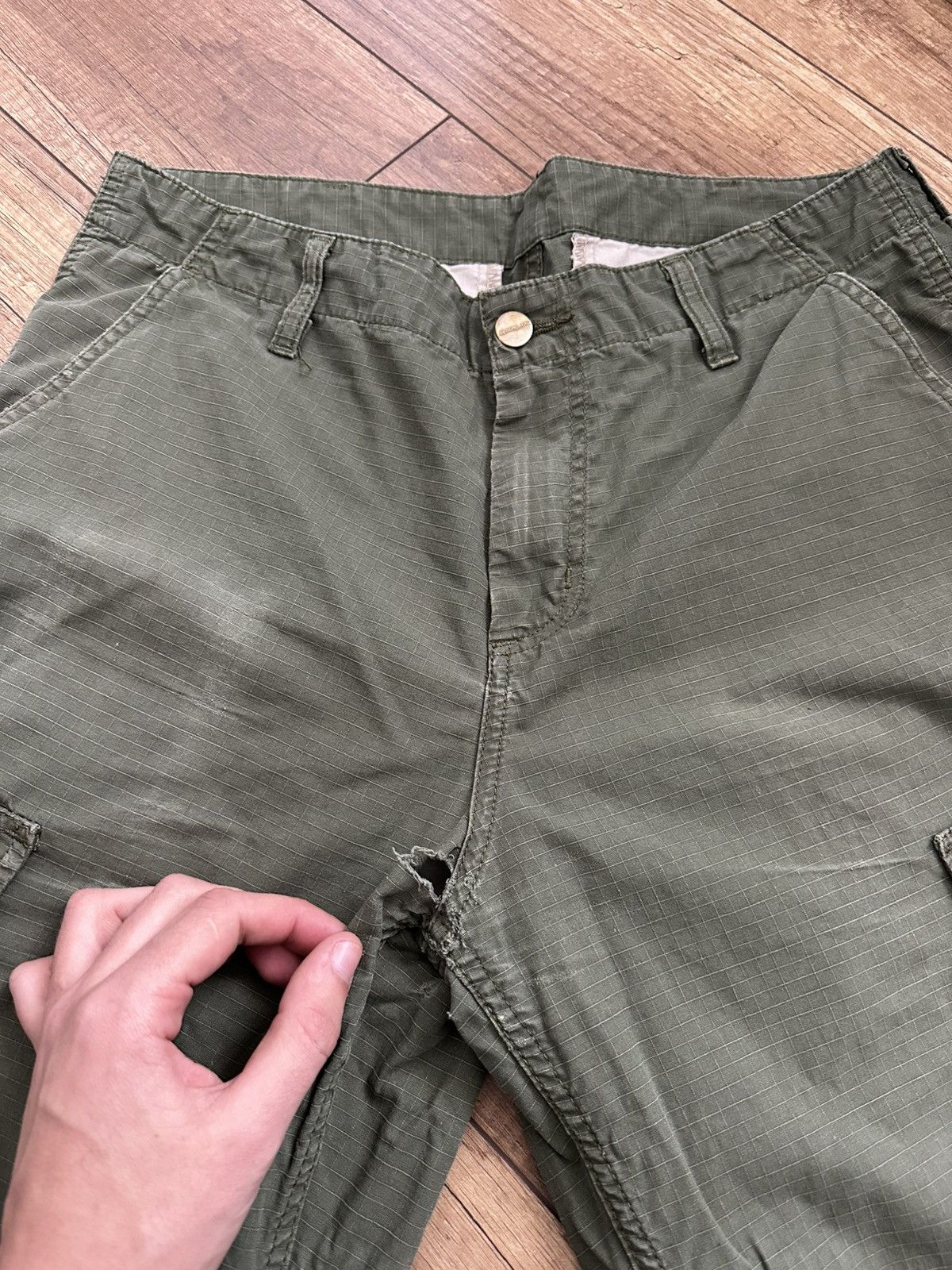 Carhartt Carhartt Regular Cargo Pants Vintage Distressed Size US 33 - 11 Thumbnail