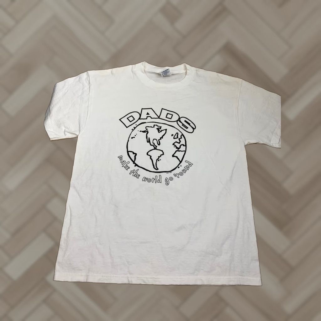 Delta Delta Graphic Tee White Short Sleeve Mens L Crew Neck Logo Dad Pattern Solid 2110 00 Size US 33 - 1 Thumbnail