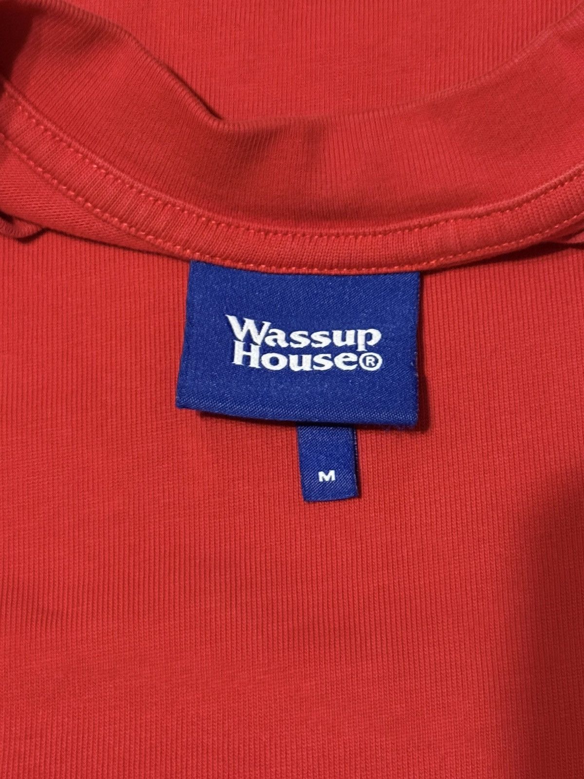 Vintage Wassup House Streetwear Logo Tee Red Medium Size US M / EU 48-50 / 2 - 6 Thumbnail