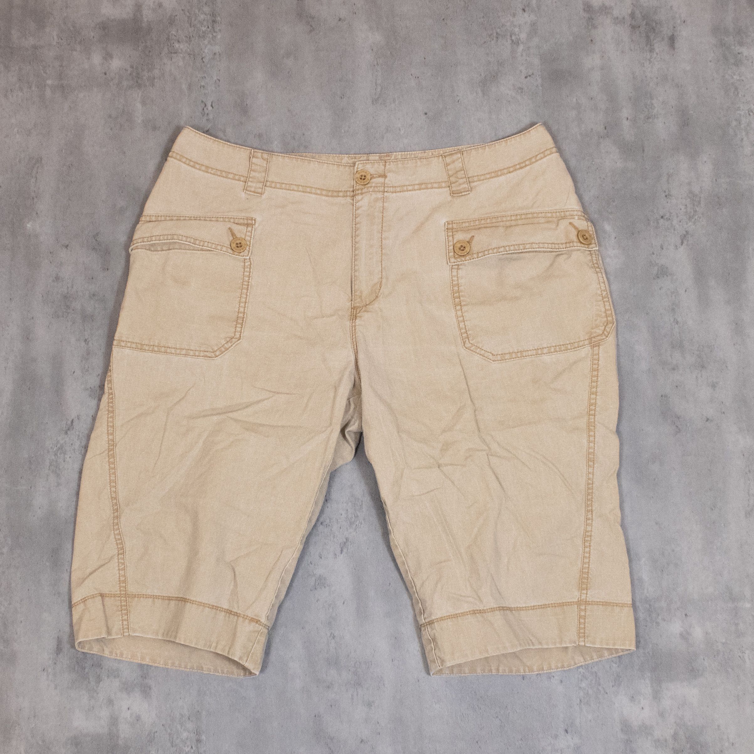 Royal Robbins Y2K 2000s Royal Robbins Front Pocket Baggy Tan Shorts Size US 35 - 5 Thumbnail