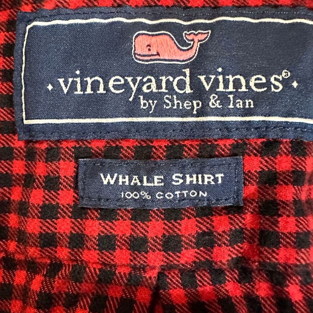 Vineyard Vines Vineyard Vines Shirt Mens Medium Red Gingham Button-Down Flannel Whale Casual Size US M / EU 48-50 / 2 - 4 Thumbnail