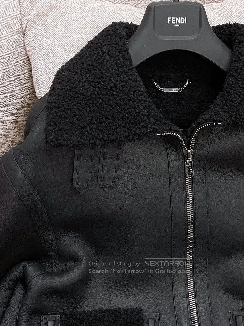 Fendi Fendi Black shearling leather jacket Size XS / US 0-2 / IT 36-38 - 3 Thumbnail
