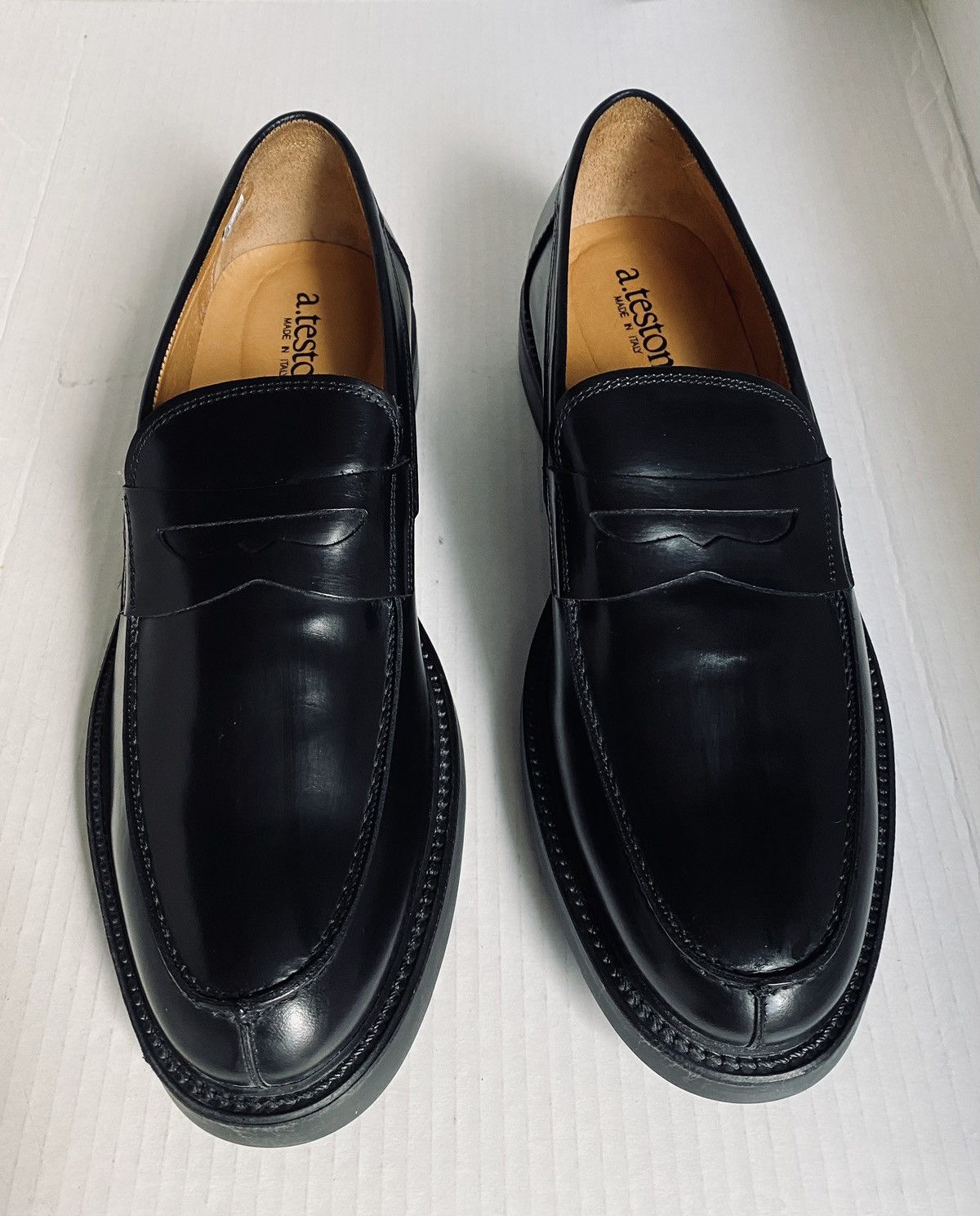 Testoni a.testini 🇮🇹 black abrasivato calf diamante sole loafer NEW Size US 11 / EU 44 - 10 Thumbnail