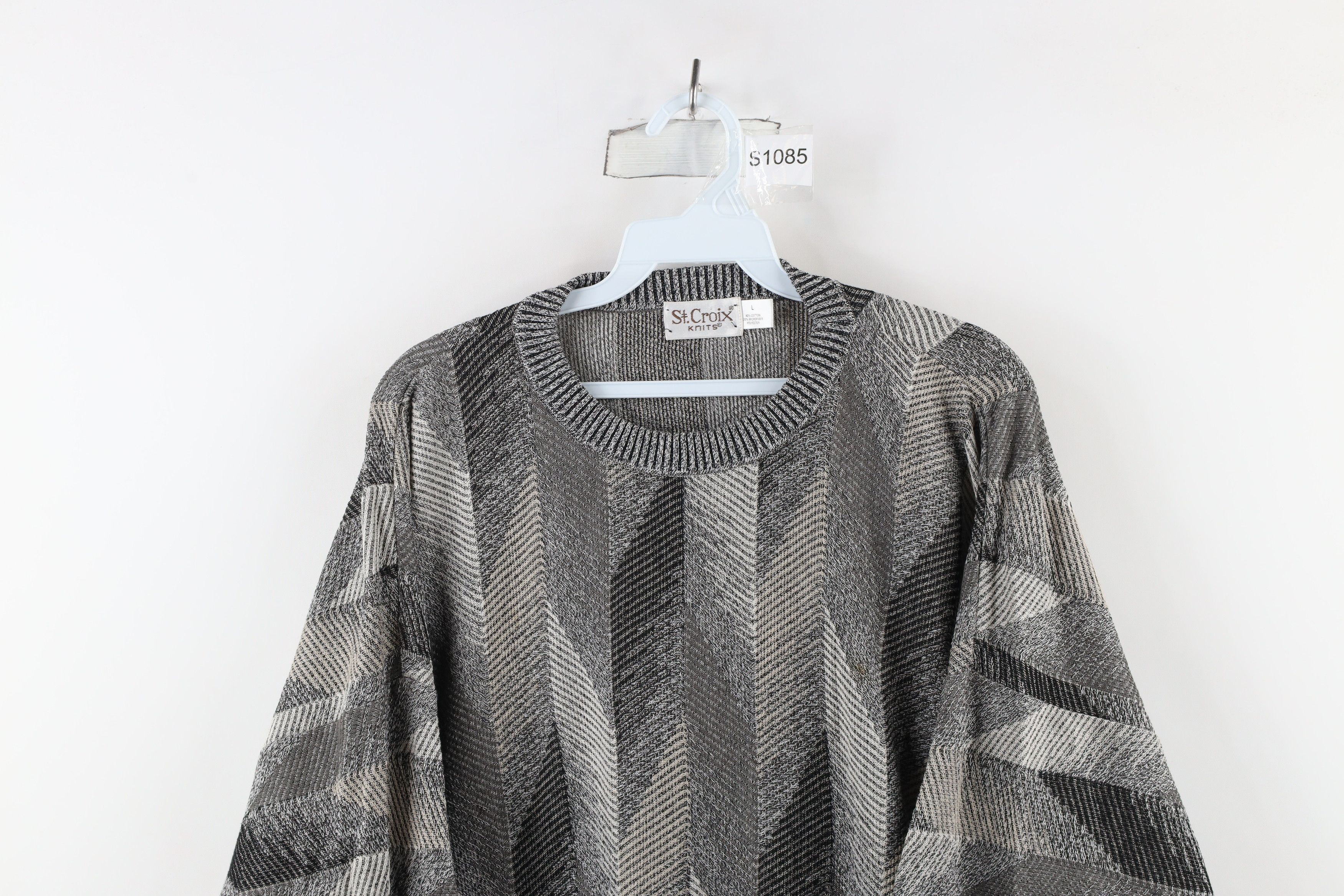 St. Croix × Vintage Vintage 90s St Croix Knits Geometric Knit Cosby Sweater USA Size US L / EU 52-54 / 3 - 2 Thumbnail