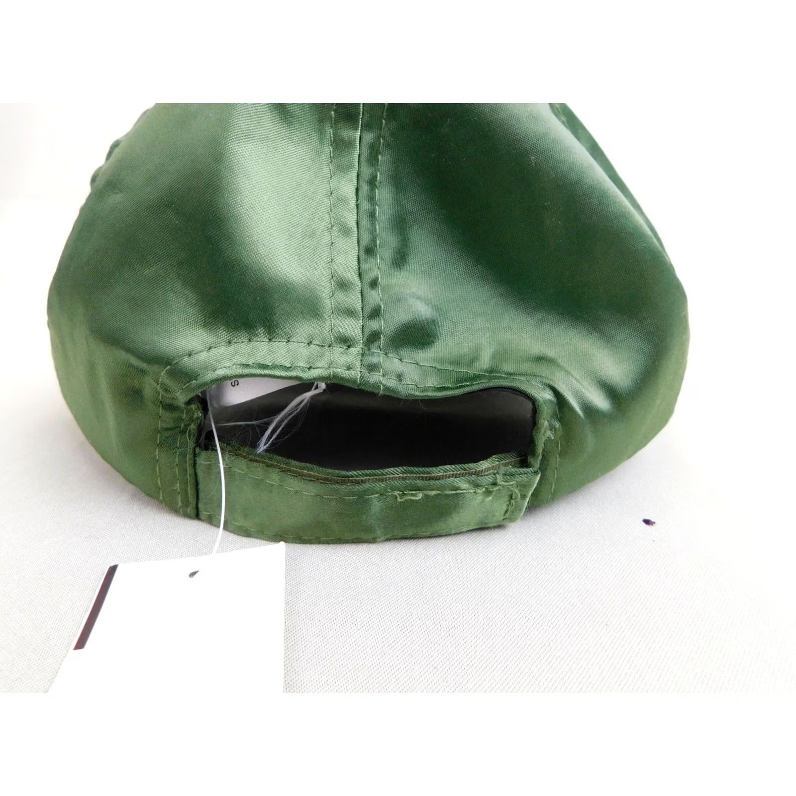 Vintage Collection XIIX Satin Baseball Cap Adjustable Back One Size Olive Green Casual Women Baseball Cap Adjustable Back One Size Olive Green Womens Cap Size ONE SIZE - 4 Thumbnail