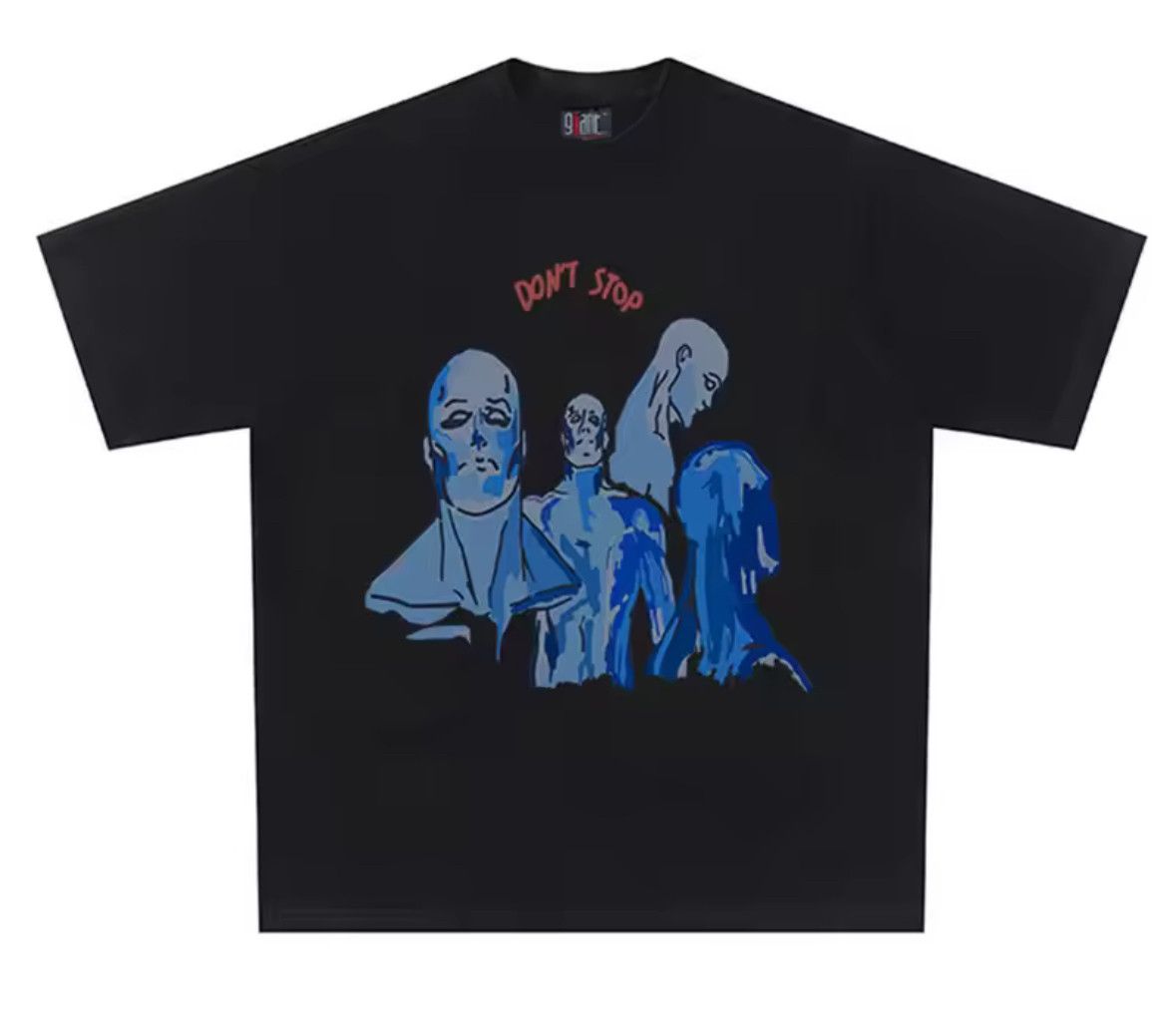 Japanese Brand Korean Harajuku Vintage Dont Stop Blue Man Graphic T-Shirt Size US M / EU 48-50 / 2 - 1 Thumbnail