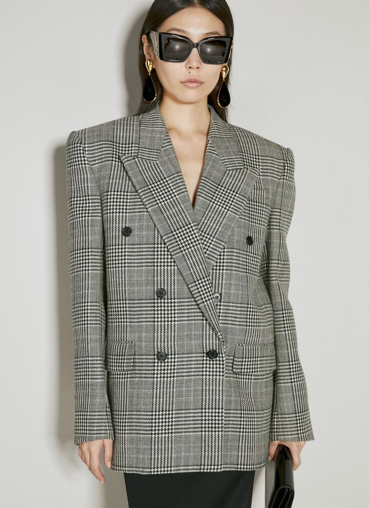 Saint Laurent Paris o1bcso1str1124 Oversized Jacket in Grey Size M / US 6-8 / IT 42-44 - 2 Thumbnail