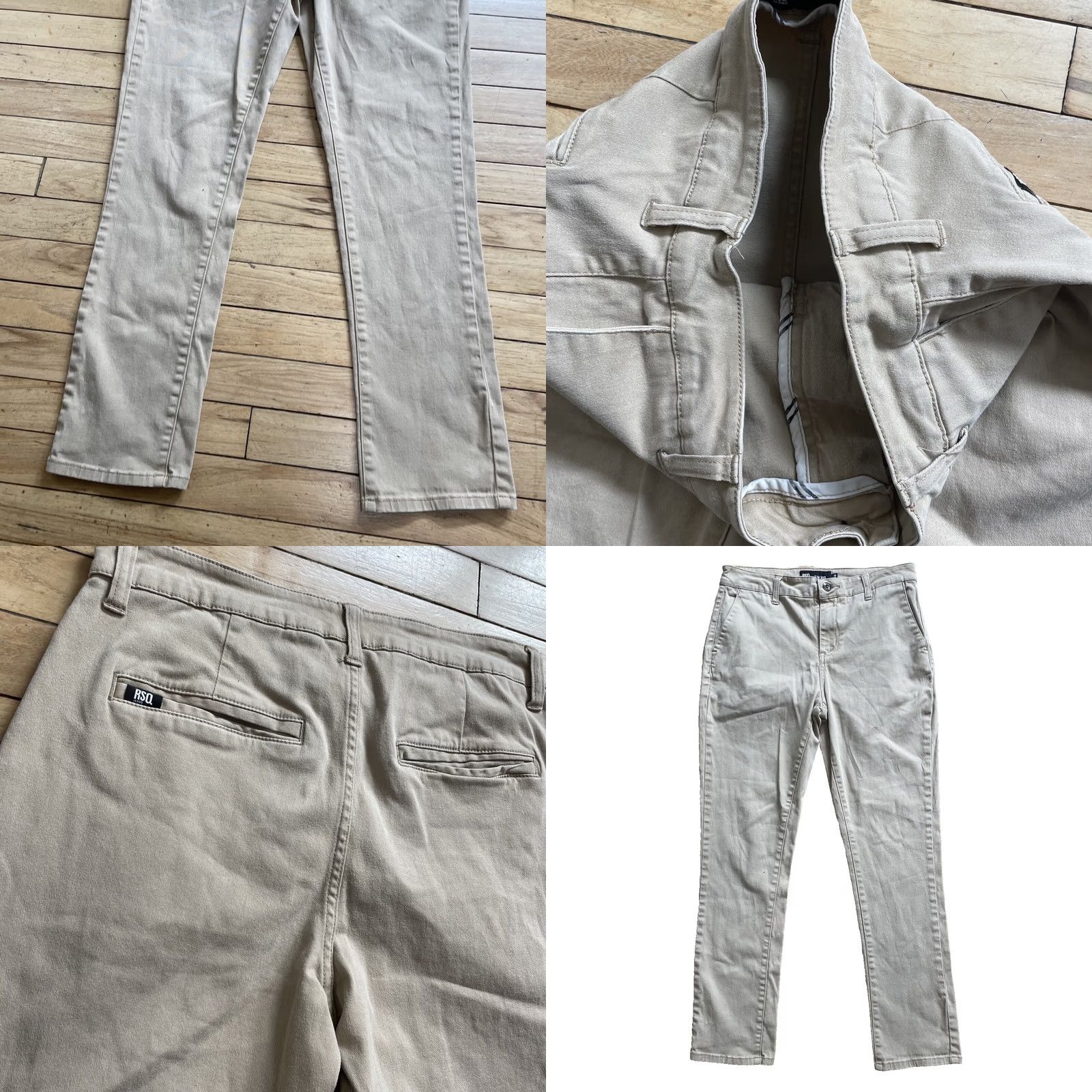 Rsq RSQ Pants Men 30x30 Slim Taper Flat Chino Khaki Stretch Spandex Academia Mens Casual Workwear 30 Khaki Slim Tapered 90s RSQ Theme Size US 30 / EU 46 - 10 Thumbnail