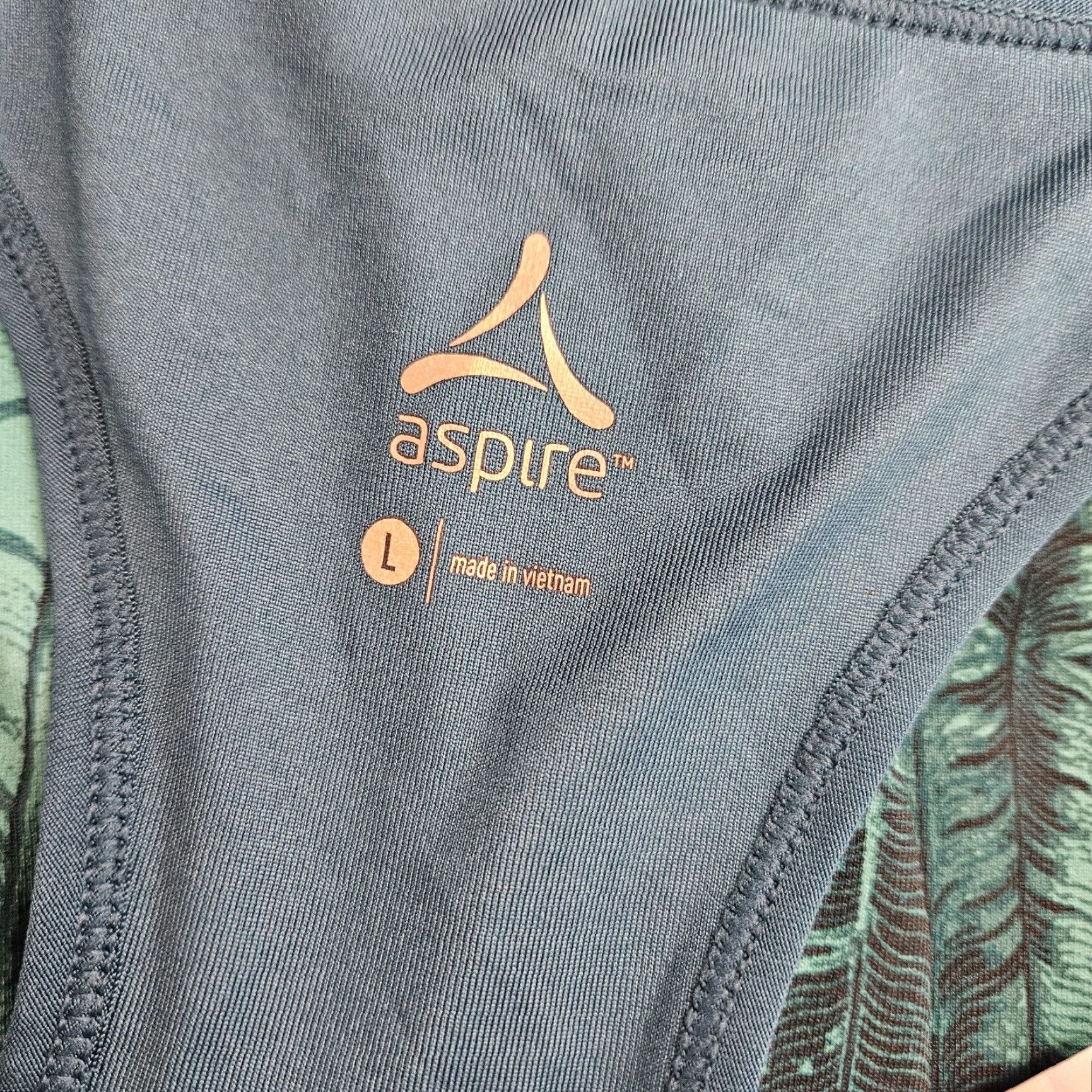 Vintage Aspire Tank Top Womens L Blue Teal Racerback Scoop Neck Shirt Sleeveless Activewear Womens togs Size L / US 10 / IT 46 - 7 Thumbnail