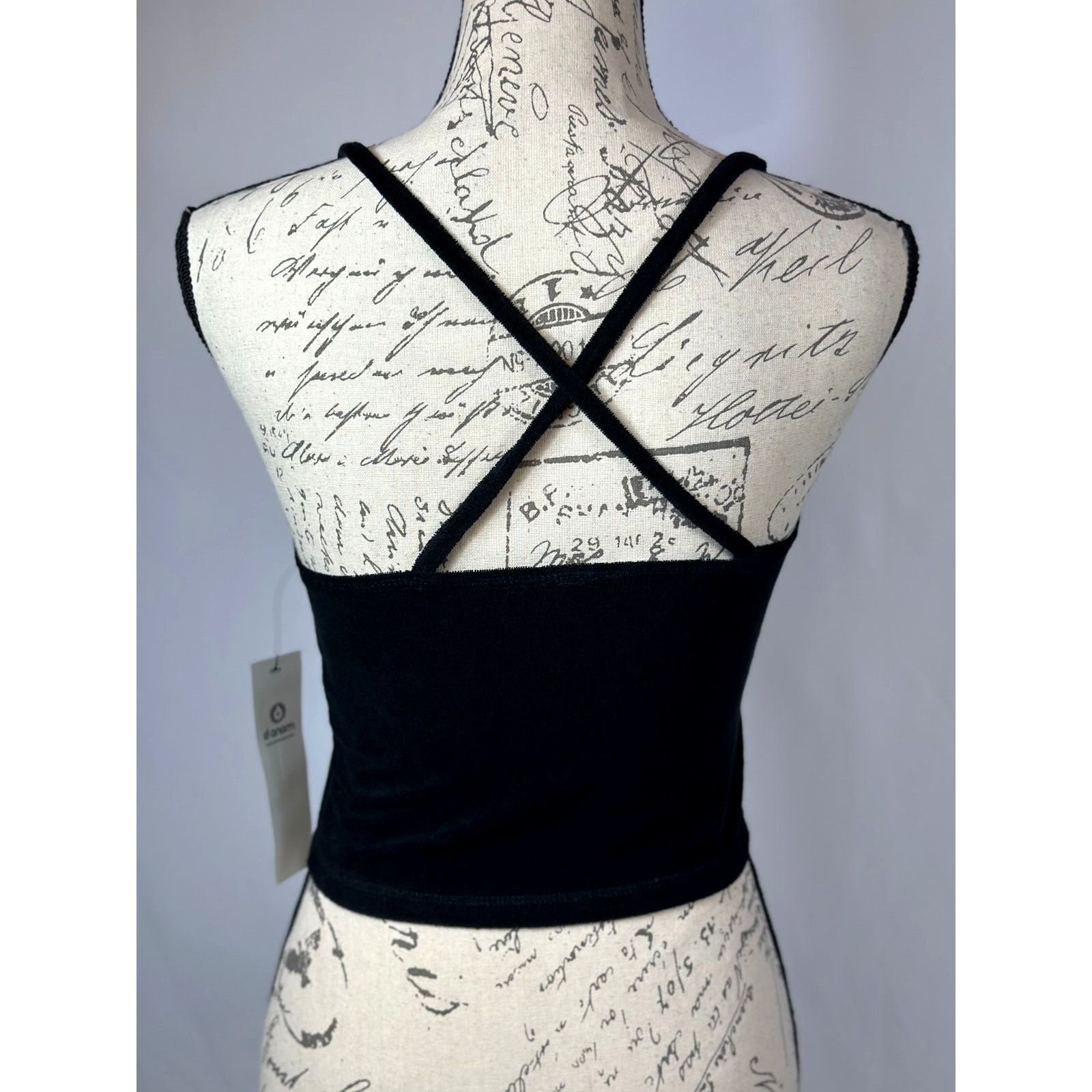 Other Mono b Criss Cross Back Spaghetti Strap Cropped Cami Black S Size S / US 4 / IT 40 - 7 Thumbnail