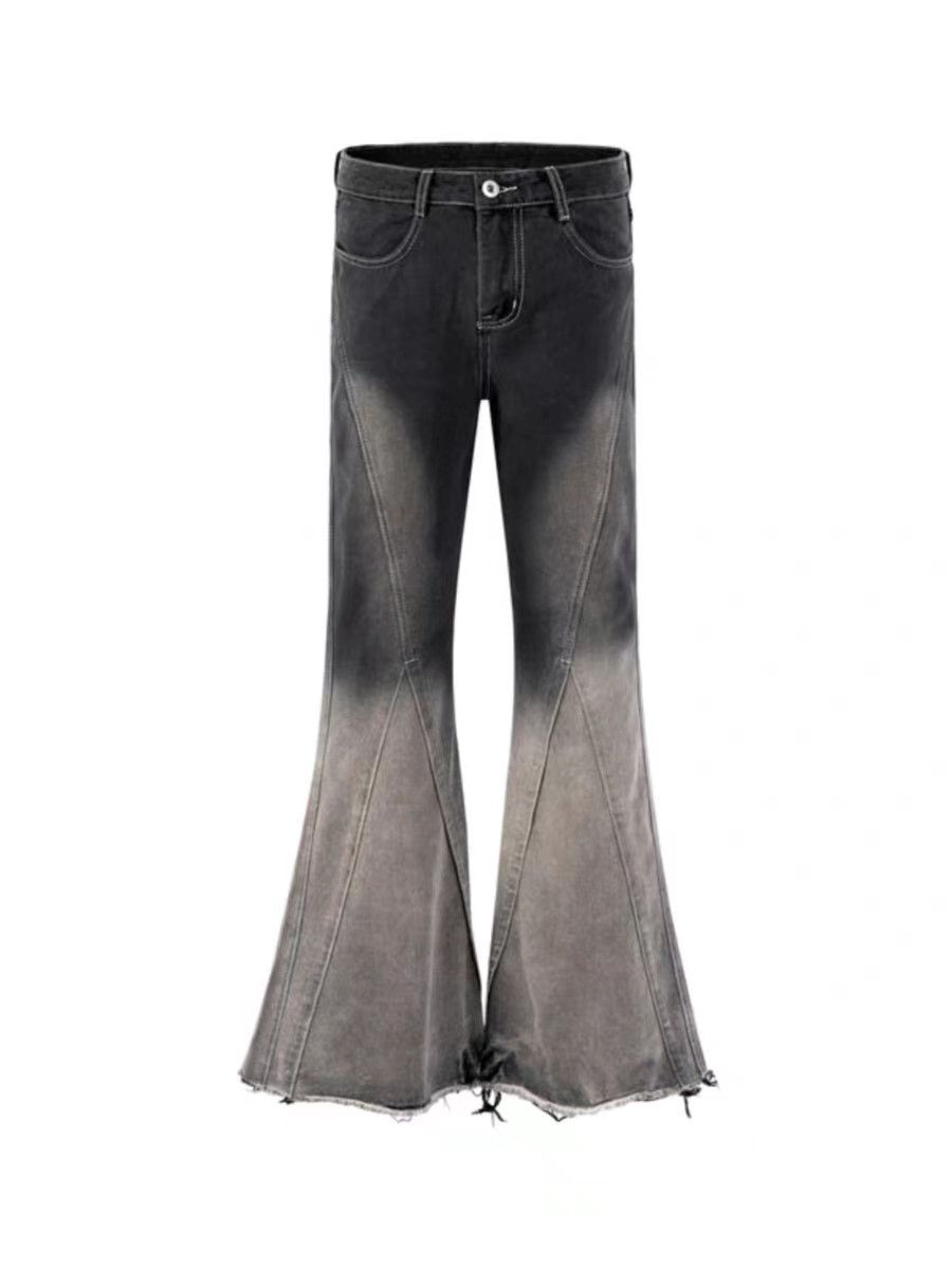 Japanese Brand × Jean Vintage wash gradient patchwork bootcut jeans Size US 32 / EU 48 - 4 Thumbnail