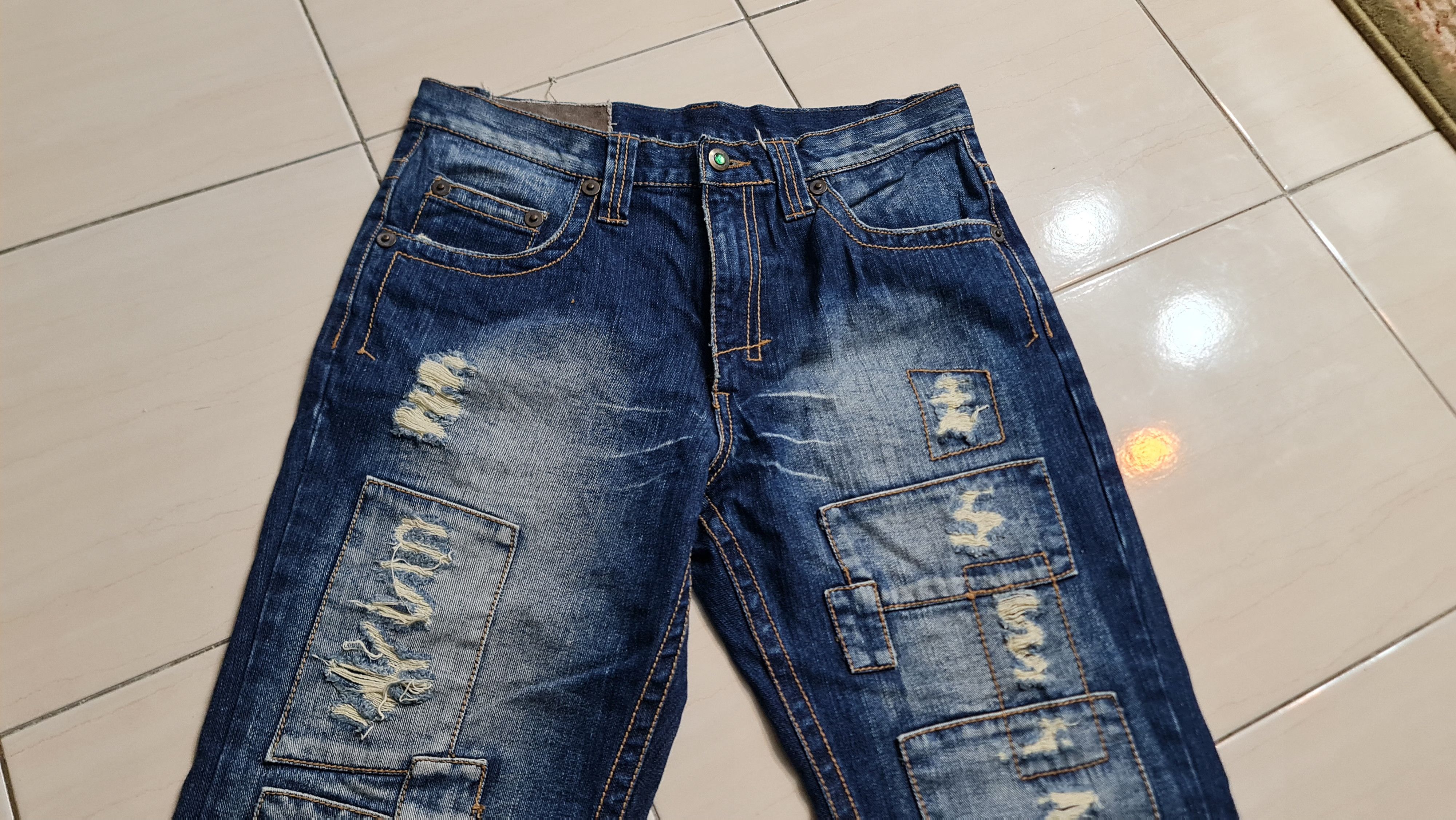 Japanese Brand × Vintage Japanesse Patchwork Jeans Size US 32 / EU 48 - 6 Thumbnail