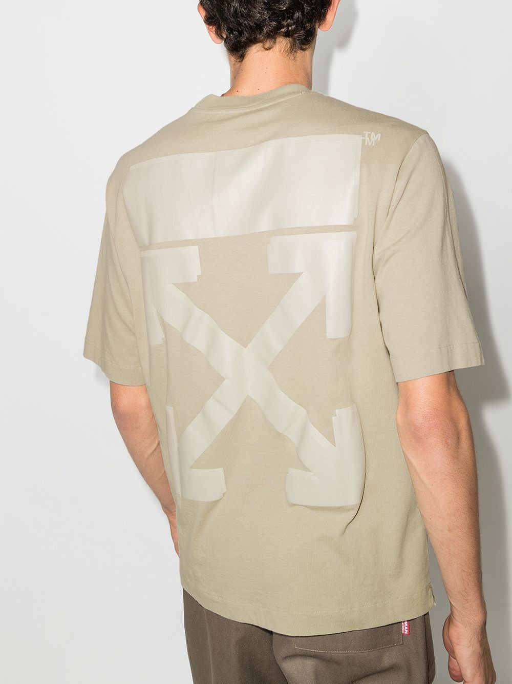 Off-White Beige Rubber Arrows Logo Oversized Skate T-Shirt Size US XS / EU 42 / 0 - 2 Thumbnail