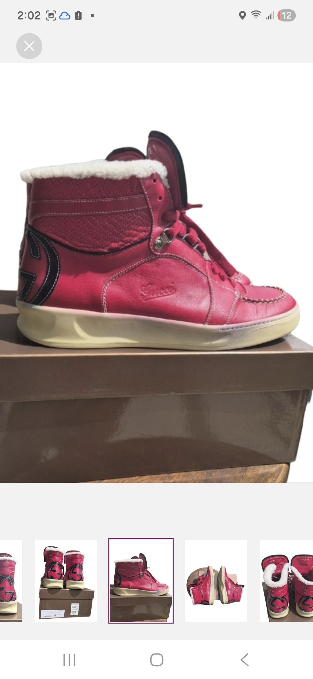Gucci Gucci 2007©️ S.TTO PELLE S. GOMMA Leather High-Top Sneakers Size US 10.5 / EU 43-44 - 11 Thumbnail