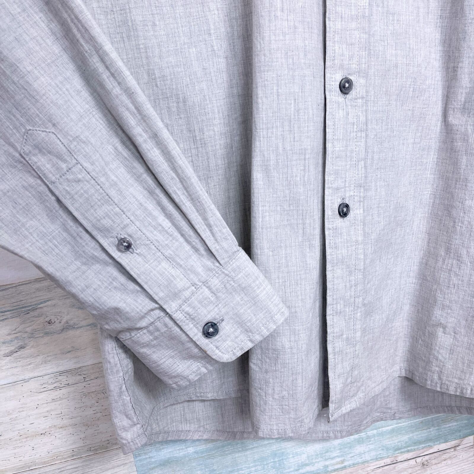 Other LINKSOUL Long Sleeve Button Down Shirt Gray Lightweight L Size US L / EU 52-54 / 3 - 3 Thumbnail