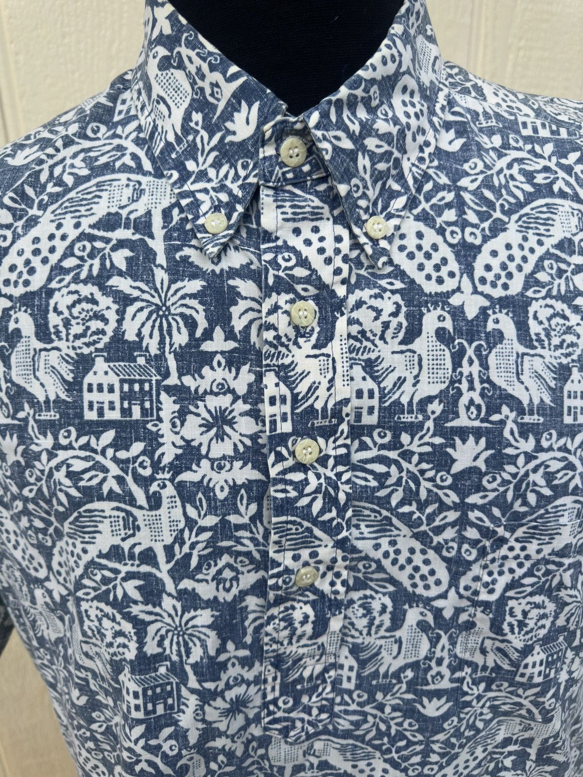 Reyn Spooner Reyn Spooner Hawaiian Print Blue Men's XL Size US XL / EU 56 / 4 - 4 Thumbnail