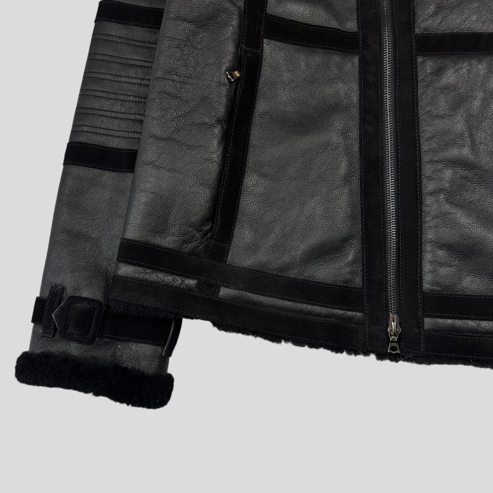 Neil Barrett Neil Barrett Leather Lamb Shearling Asymetric Biker Jacket S Size US S / EU 44-46 / 1 - 10 Thumbnail