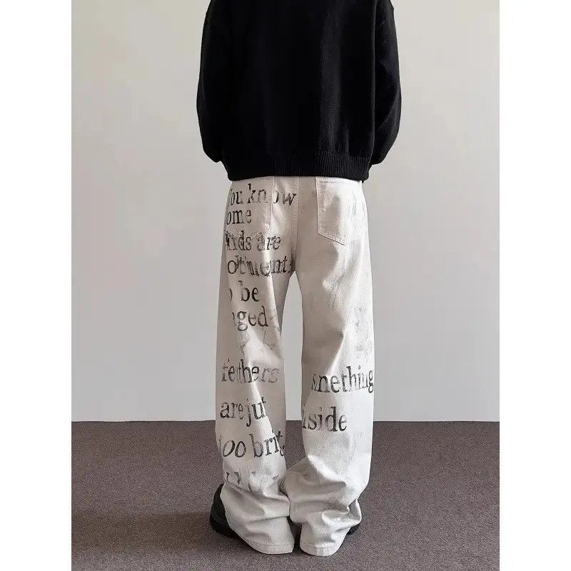 Japanese Brand Retro loose straight leg micro flared jeans Size US 32 / EU 48 - 4 Thumbnail