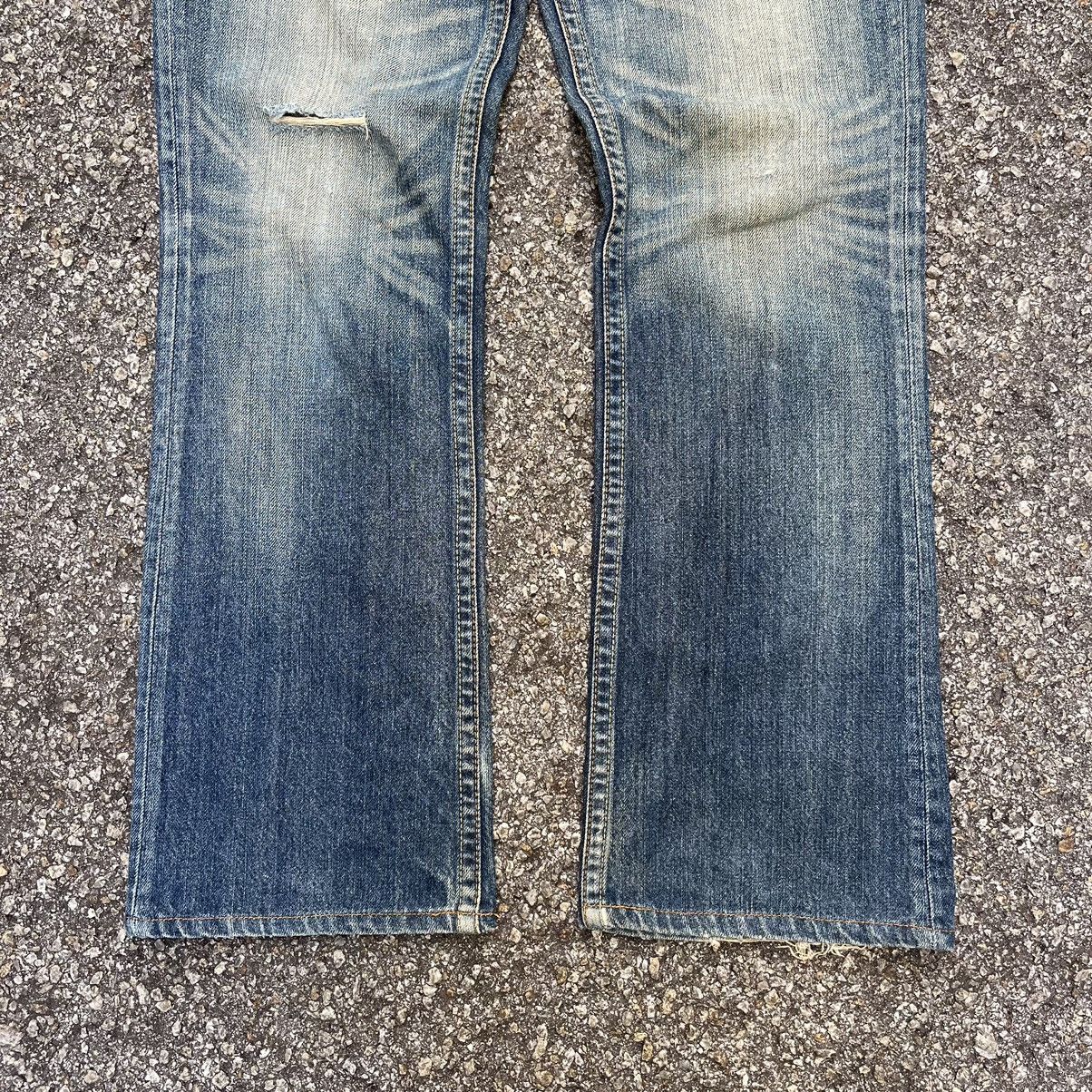 Levi's Flare Jeans Levis 708 Boot Cut Zipper Denim Distressed Punk Size US 32 / EU 48 - 3 Thumbnail
