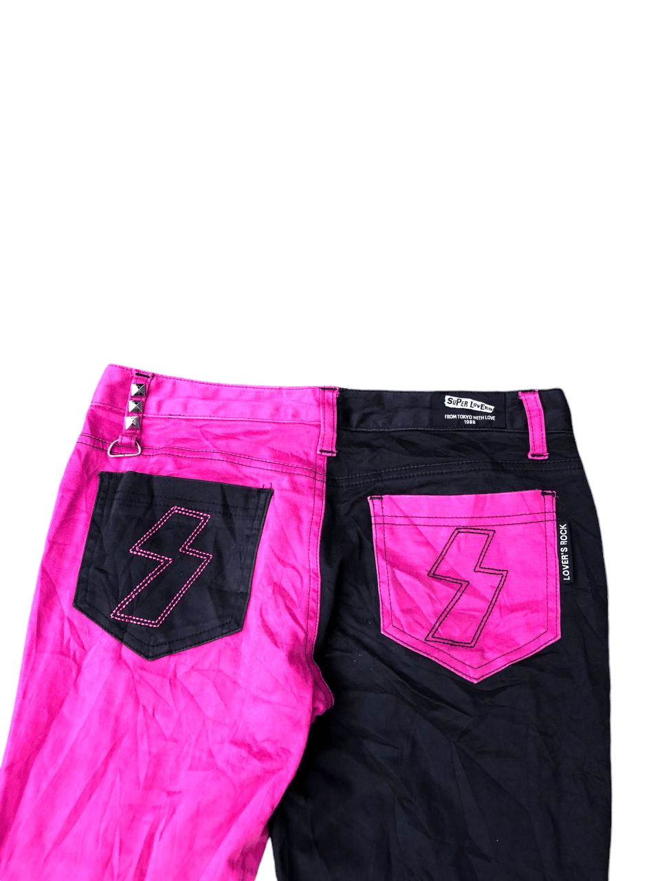 Japanese Brand Super lovers rock Balck pink Pants Size 27" / US 4 / IT 40 - 7 Thumbnail