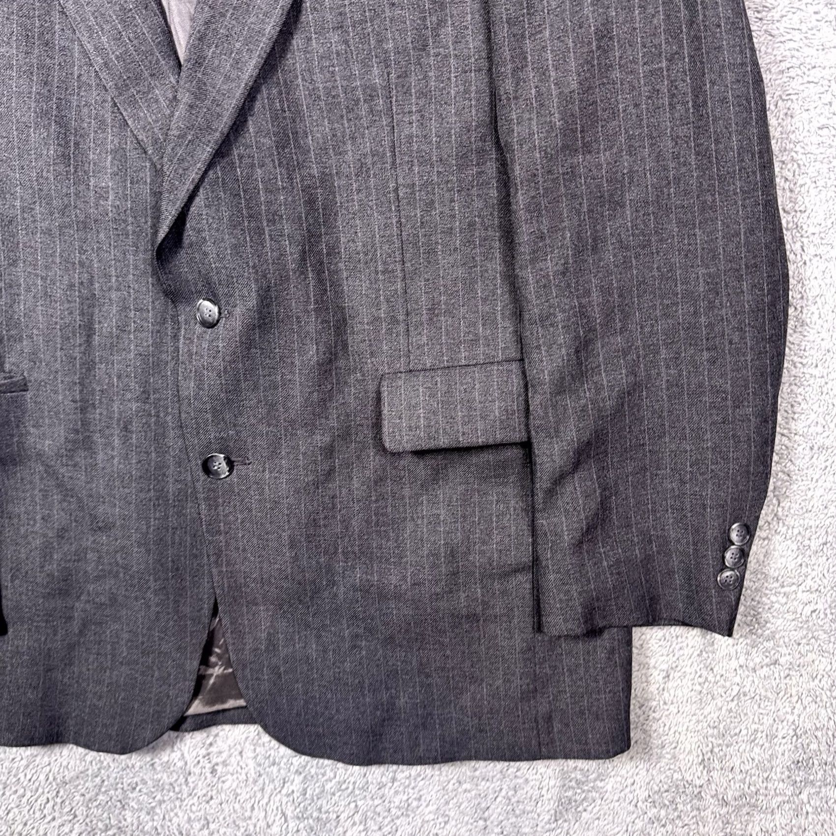 Levi's VINTAGE Levi'S Suit Mens 42 Gray Action Men 42L Strauss Business Class Piece Set USA Dacron Size 42R - 3 Thumbnail