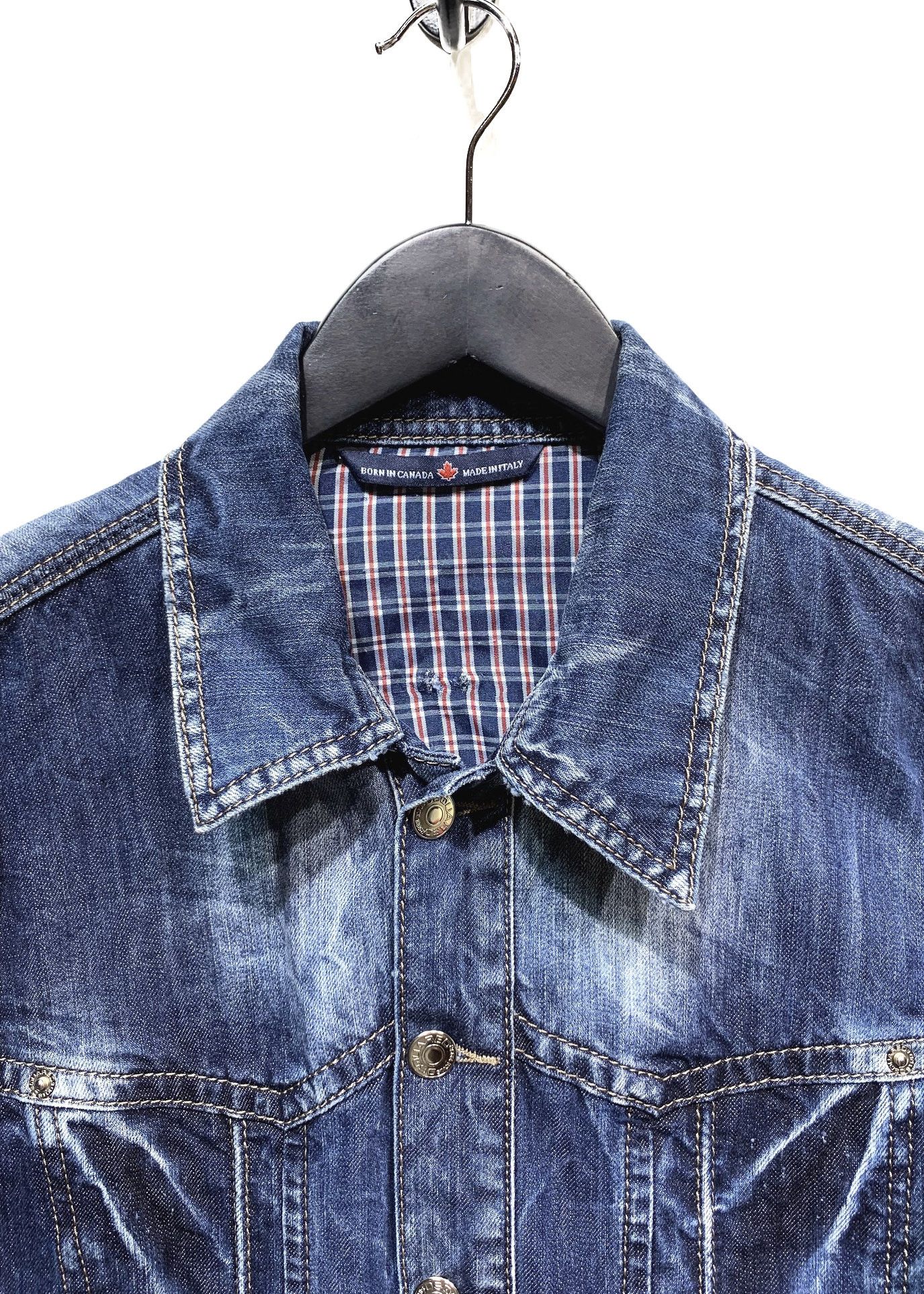 Dsquared2 Dsquared2 Washed Blue Embroidered Button Denim Jacket Size US M / EU 48-50 / 2 - 3 Thumbnail