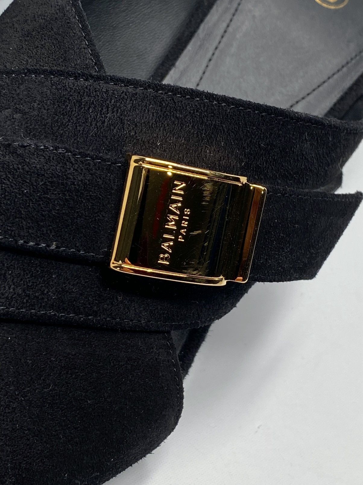 Balmain Balmain Uma Mules In Suede Leather size 37.5 Size US 7.5 / IT 37.5 - 8 Thumbnail