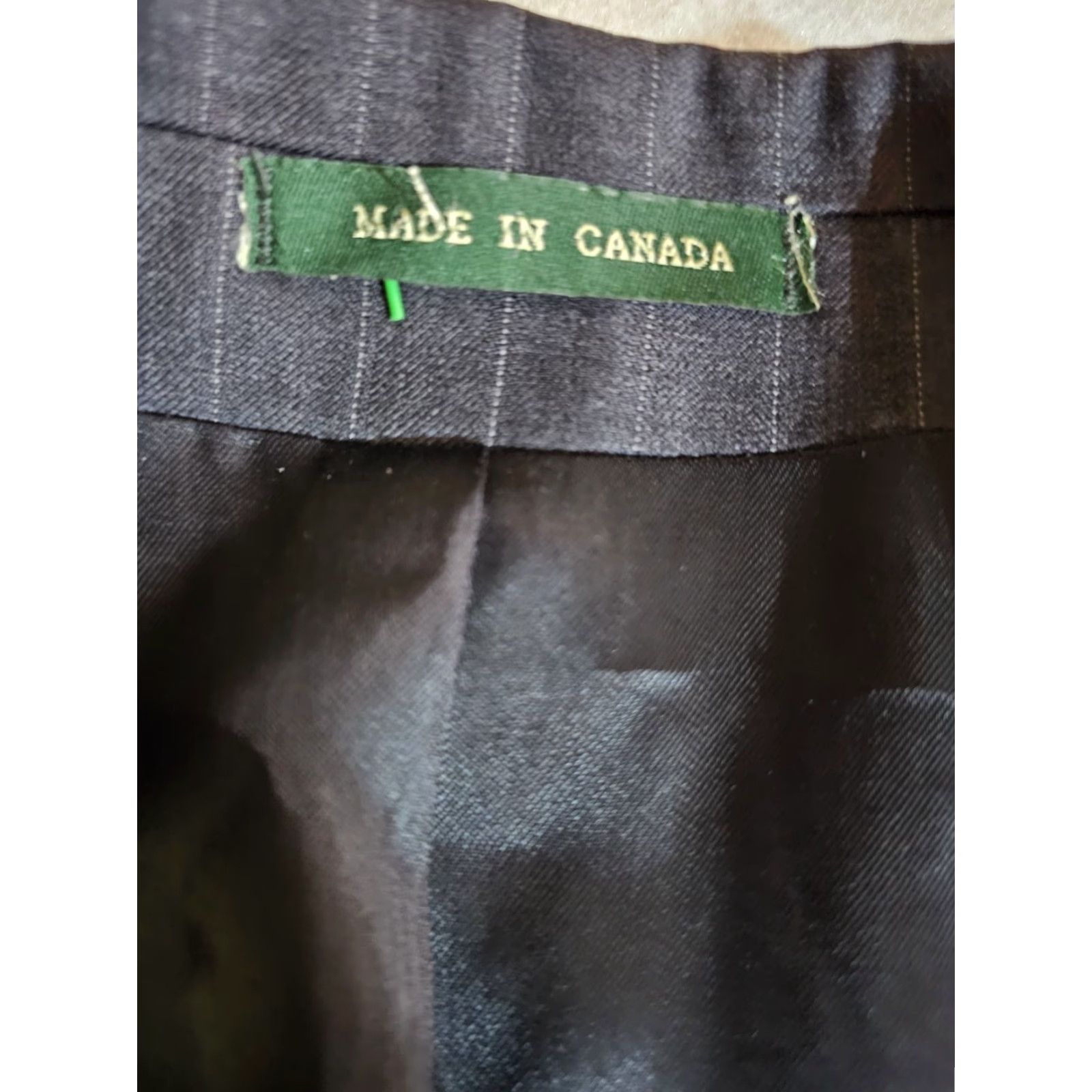 Ralph Lauren VINTAGE Lauren By RALPH LAUREN 100% Wool Grey Pin Striped 2pc Suit Mens 44 Long 38x32 Pants Size 44R - 5 Thumbnail