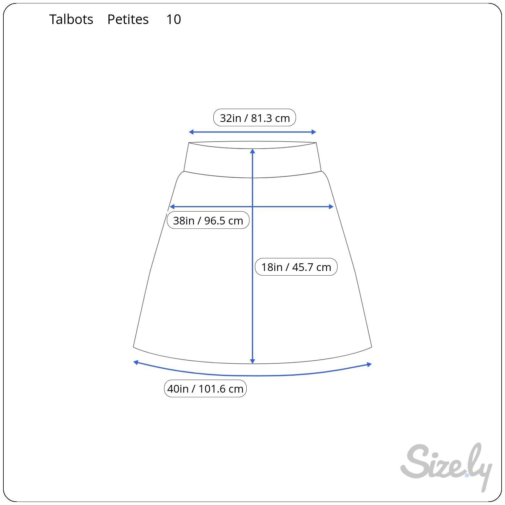 Talbots Talbots Petites 10P Blue White Black Skirt Size 32" / US 10 / IT 46 - 2 Thumbnail