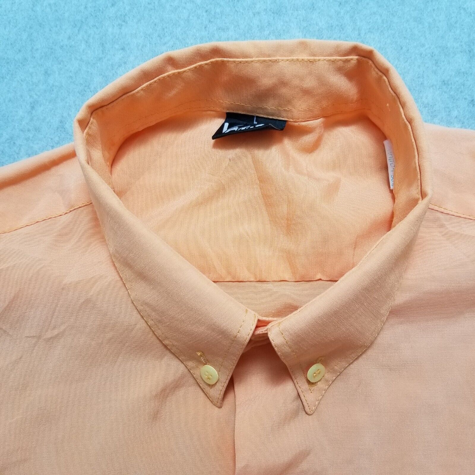 Other Vakko Shirt Womens XL Orange Button Up Long Sleeve Pocket Size XL / US 12-14 / IT 48-50 - 3 Thumbnail