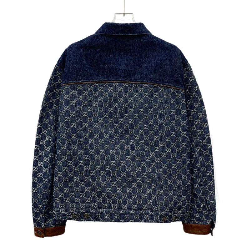 Gucci Gucci Dark blue logo jacquad full printed cotton lapel sin Size US S / EU 44-46 / 1 - 2 Thumbnail